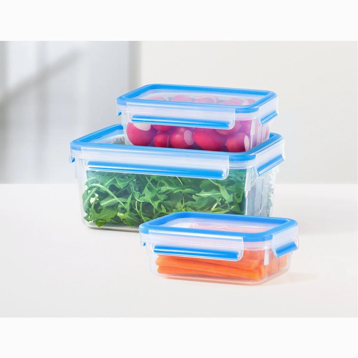 Emsa CLIP & CLOSE Frischhaltedosen-Set, 3-teilig, auslaufsicher, BPA-frei, für Kühl- und Gefrierschrank 5
