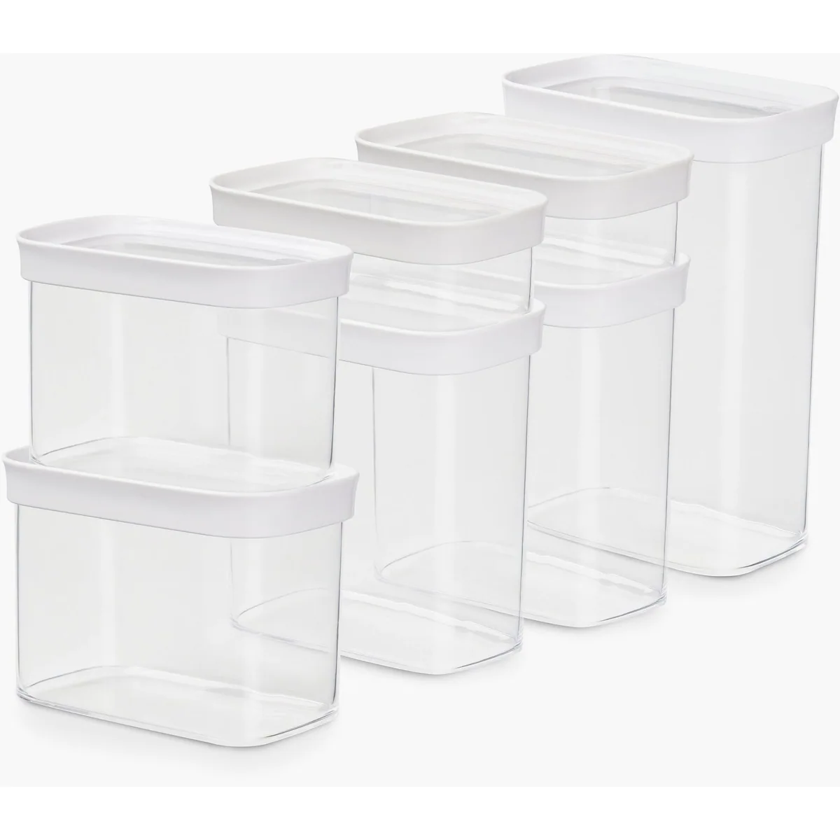 Emsa Optima Vorratsdosen Set, hygienisch, platzsparend, 7 Teile