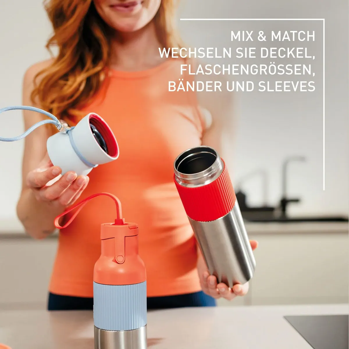 Emsa beYou Isolierflasche, 100% auslaufsicher, Flip-Verschluss, spülmaschinengeeignet 5