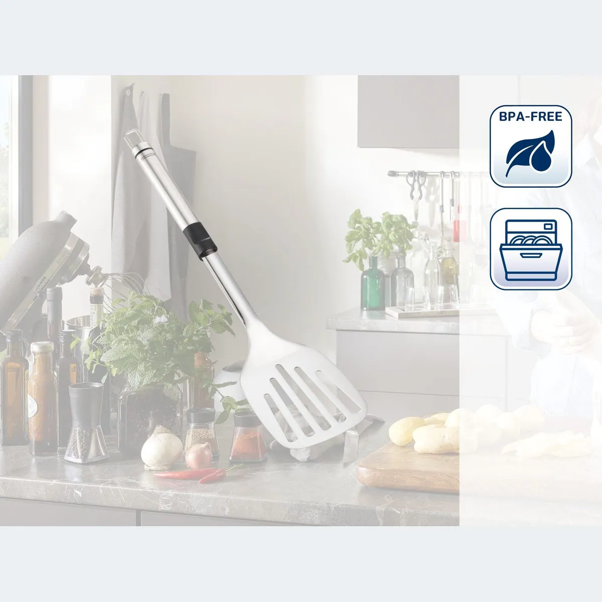 Leifheit Pfannenwender Edelstahl, ergonomischer Griff, praktische Aufhängeöse 2