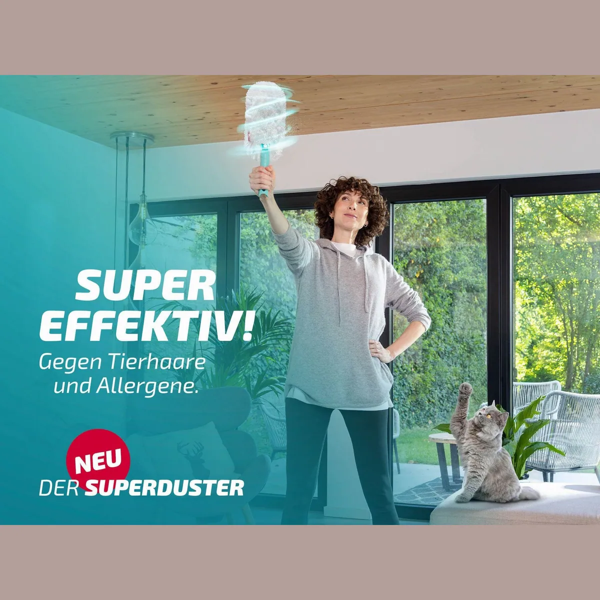Leifheit SUPERDUSTER Staubbezug, waschbar und langlebig, 360°-Mikrofaser — 2er-Set 4