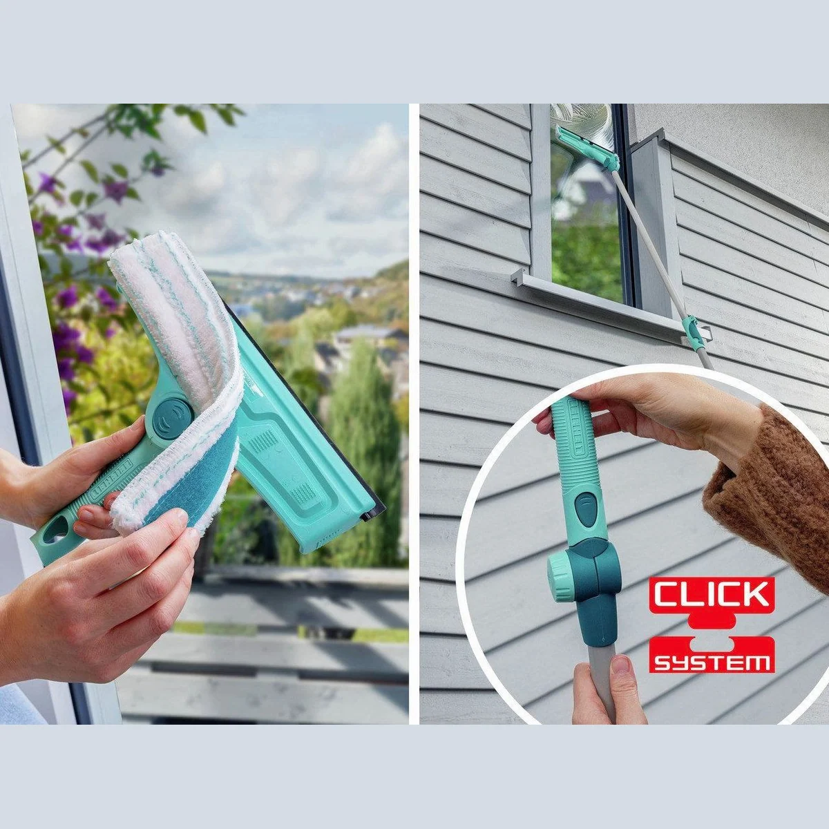 Leifheit Fenster- & Rahmenwischer 4in1, vielseitige Reinigung, ergonomischer Griff, patentierte Rahmenfunktion 3