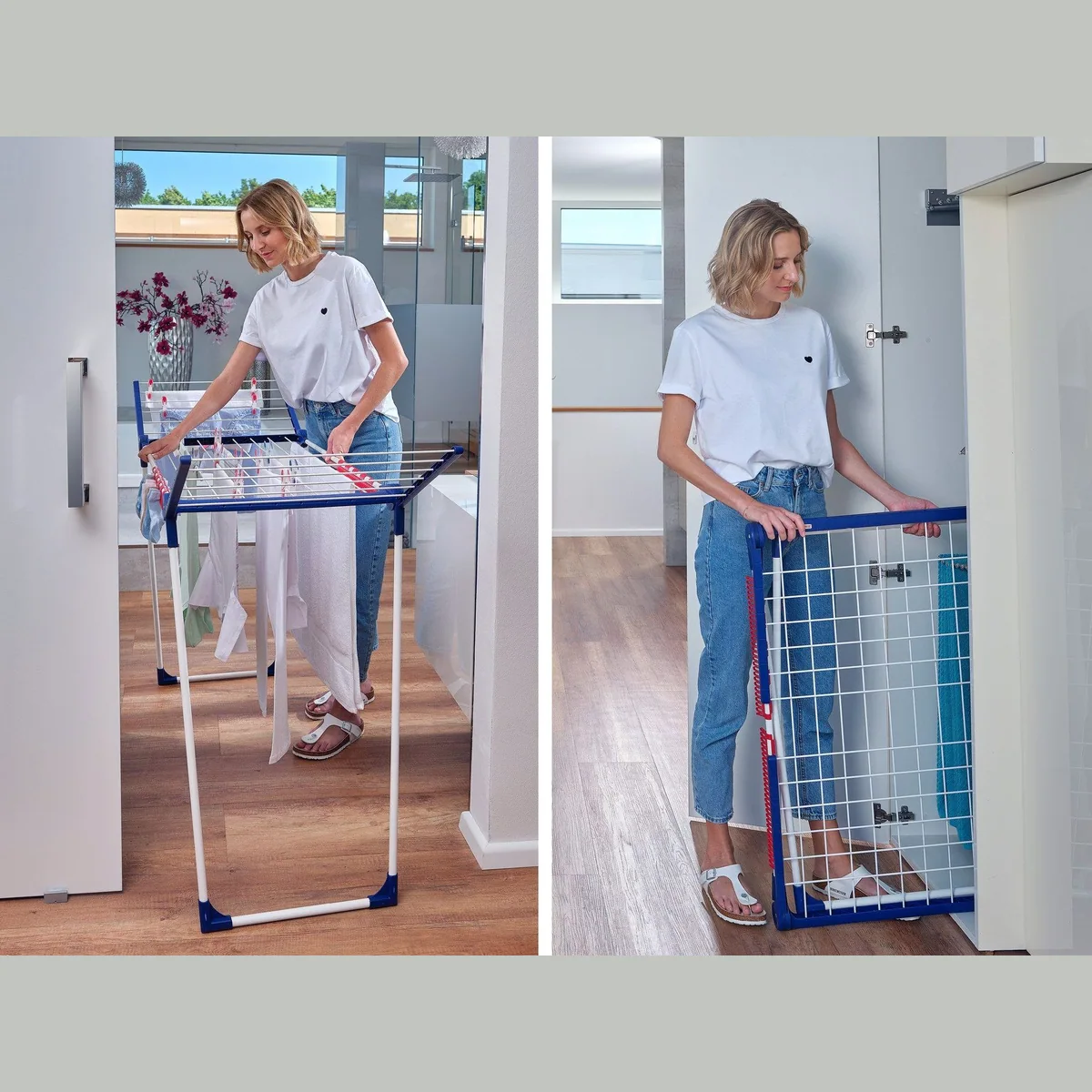 Leifheit Pegasus 150 Solid Slim, 15m Trockenlänge, kompakt und platzsparend 4