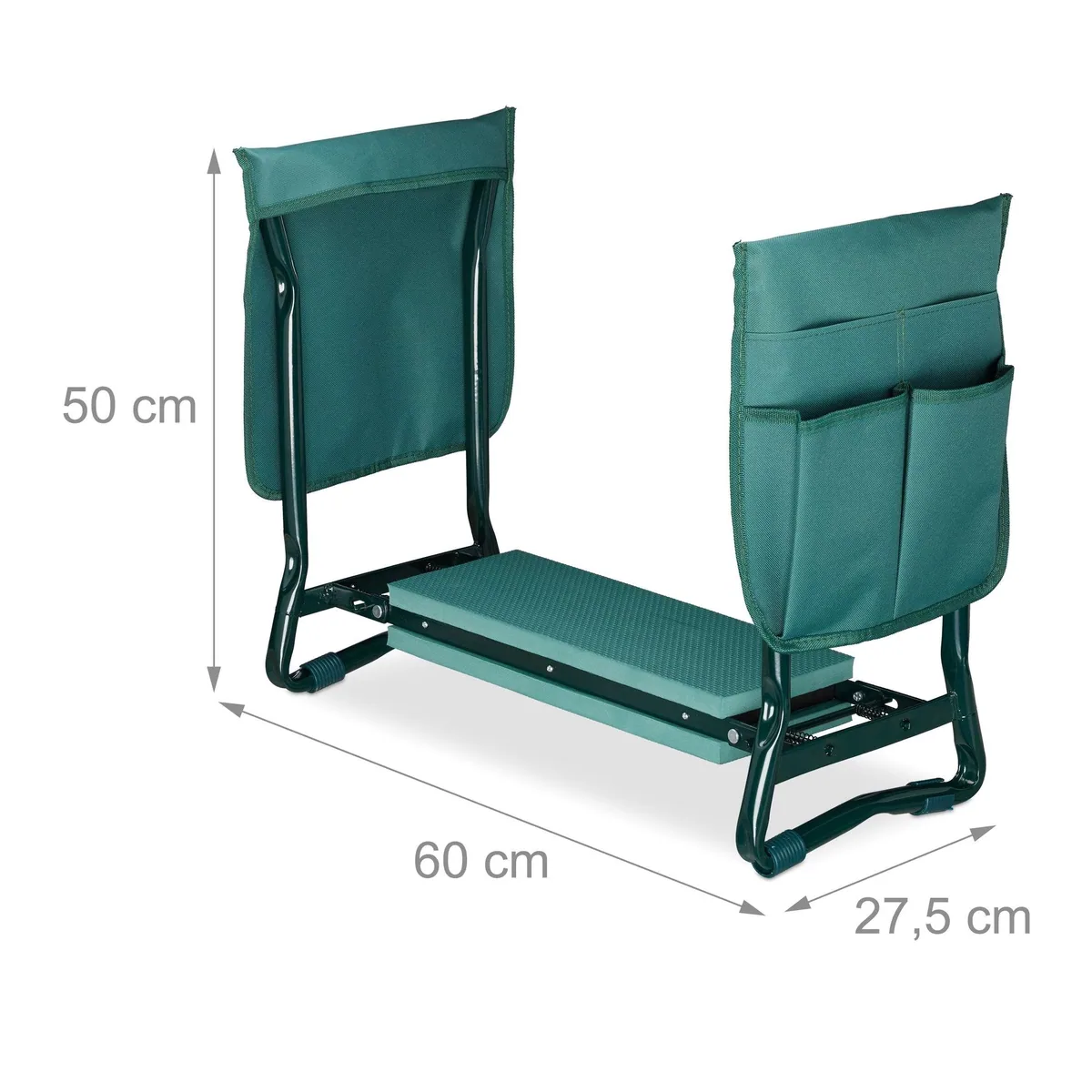 Relaxdays Kniebank 2in1, Gelenkschonend, Mit Taschen 4