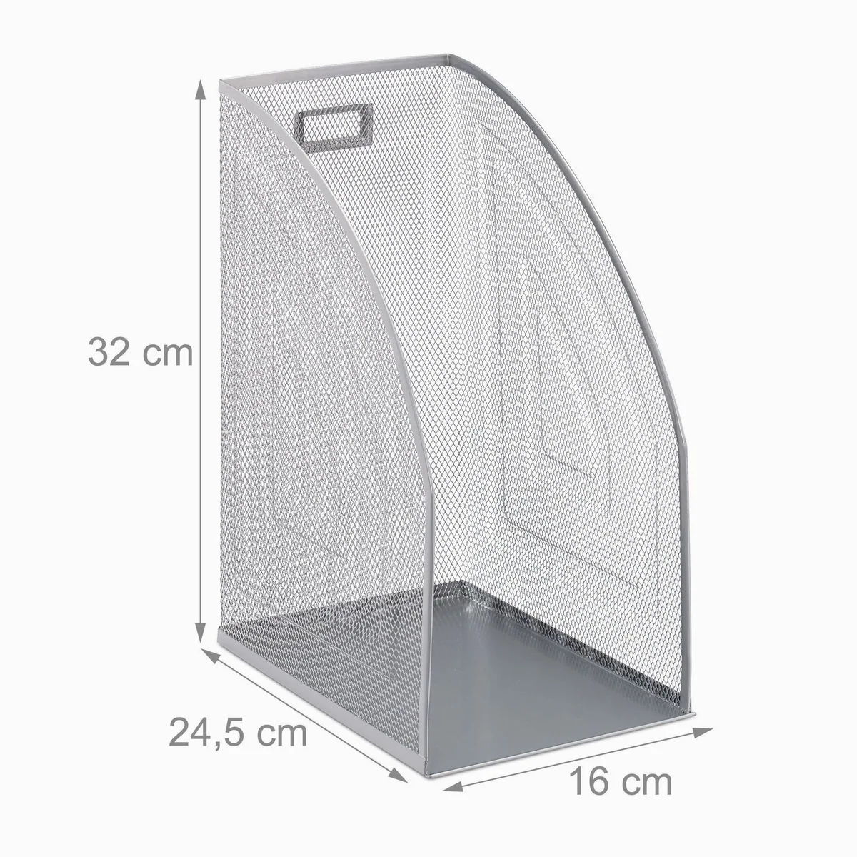 Relaxdays Stehsammler Metall, extra breit, modernes Design, praktisches Steckfach 4