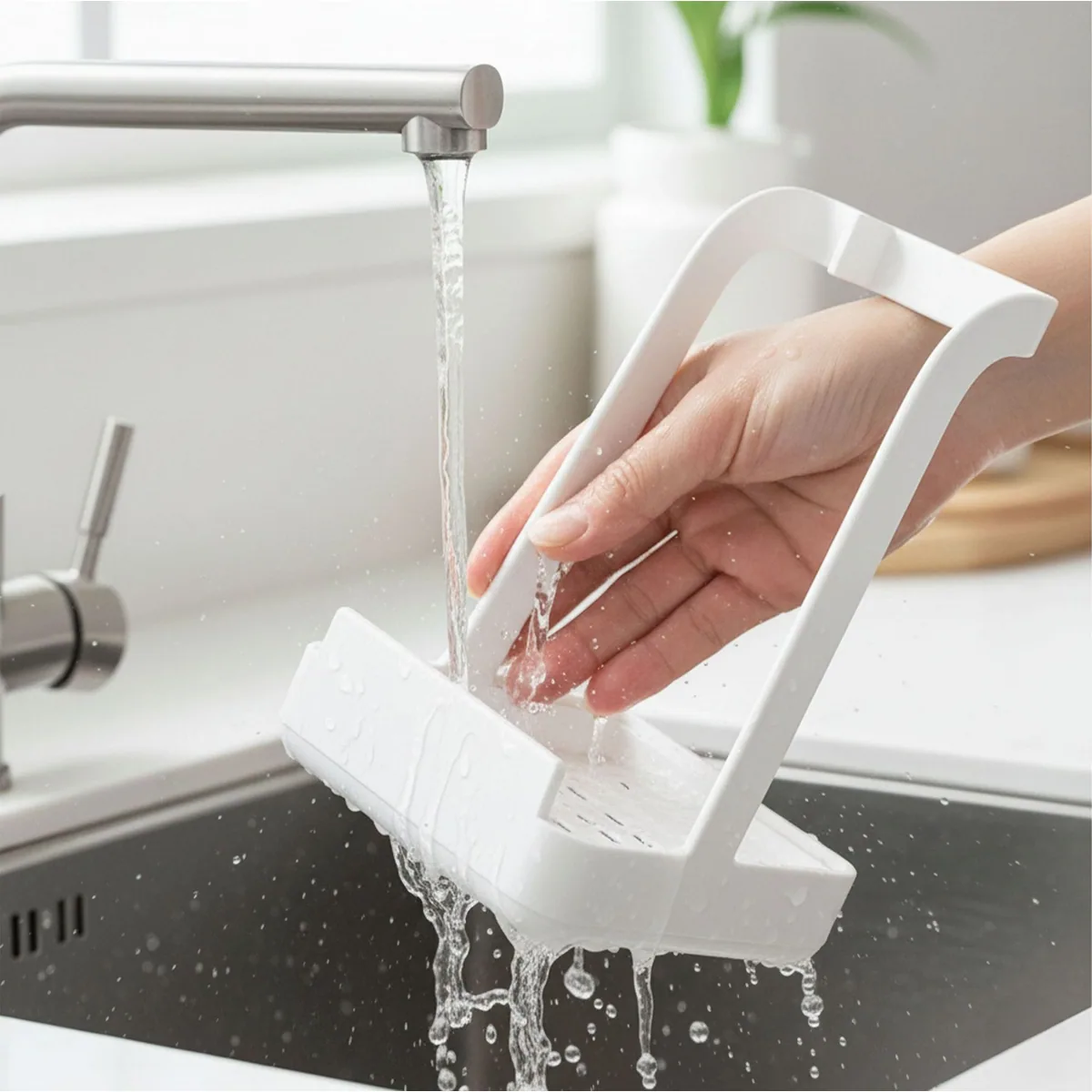 Relaxdays Kochlöffelhalter, praktische Ablage für Kochutensilien — schützt die Arbeitsfläche, leicht zu reinigen, elegantes Design 5