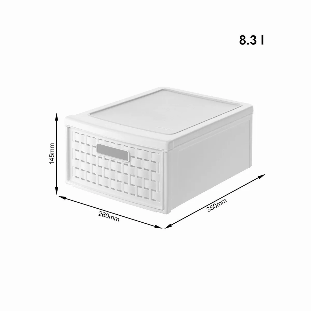 Rotho COUNTRY Schubladenbox, stapelbar, Rattan-Optik, 8.3l 4