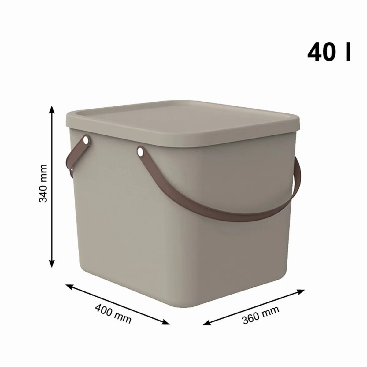 Rotho Albula Aufbewahrungsbox 40l, praktischer Deckel, langlebiger Kunststoff 3
