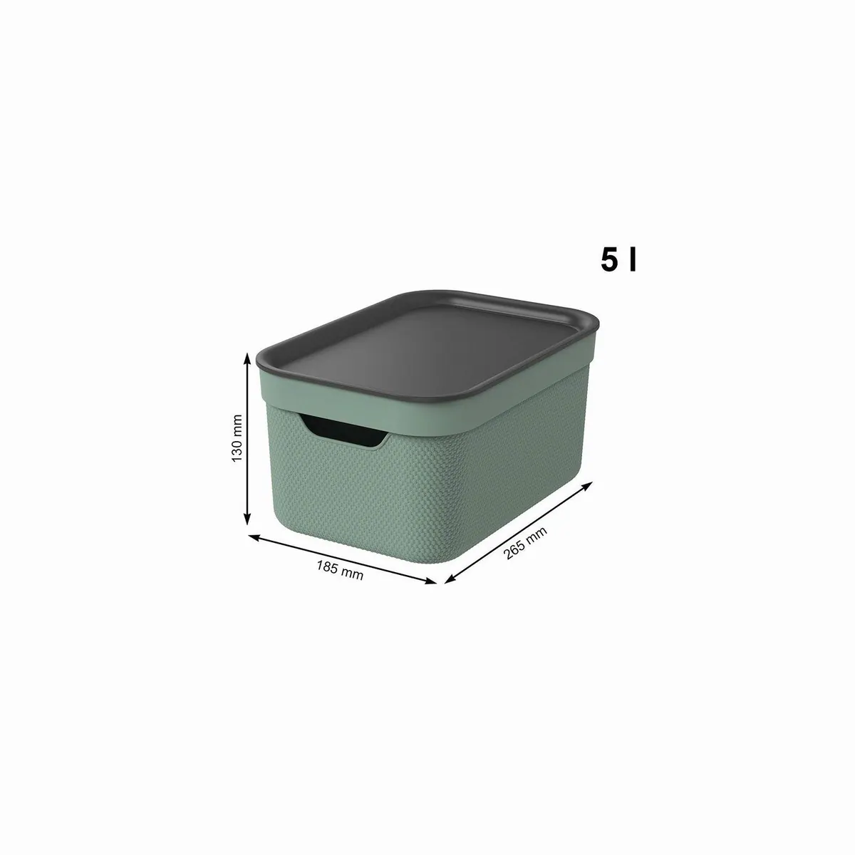 Rotho Jive Aufbewahrungsbox 3er-Set, stapelbar, 5l Volumen, farbenfroh 4