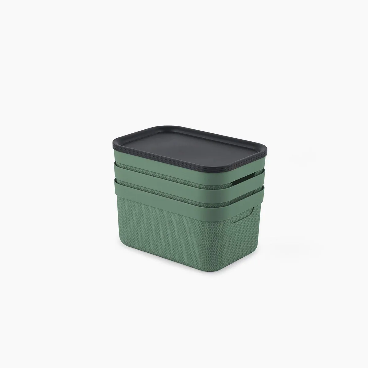Rotho Jive Aufbewahrungsbox 3er-Set, stapelbar, 5l Volumen, farbenfroh 5
