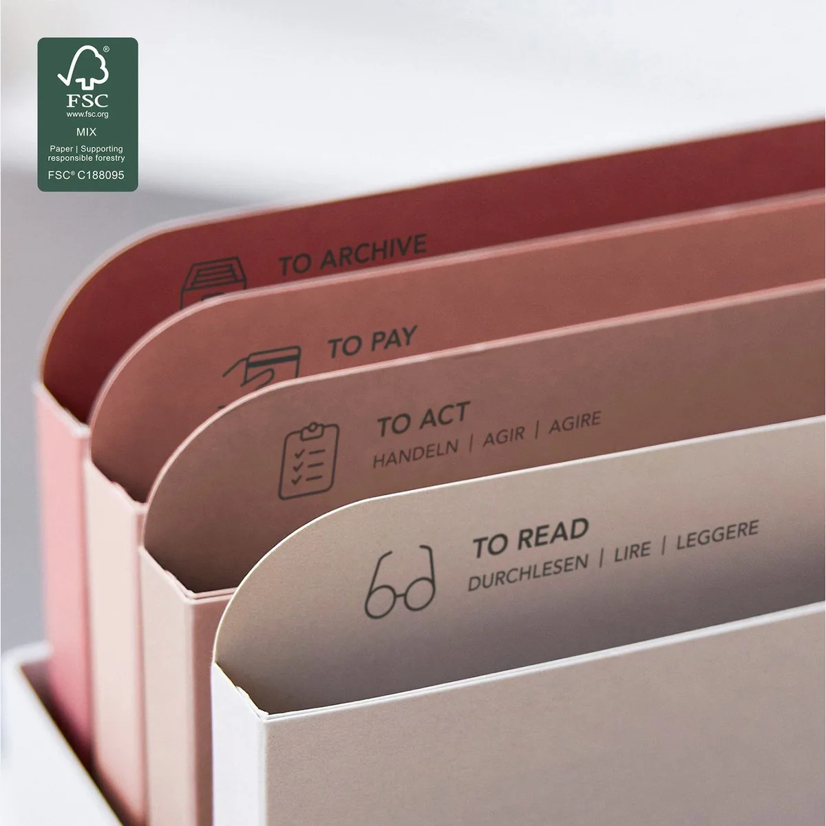 Rotho MyPaper Plus Inbox, Dokumenten Organizer mit integrierten Fächern, wandmontierbar 4