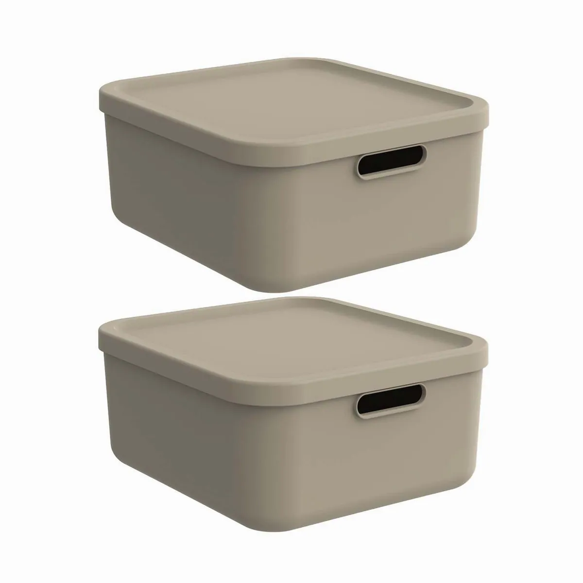 Rotho Albula Light Aufbewahrungsbox, 20 l im 2er-Set, stapelbar & designorientiert