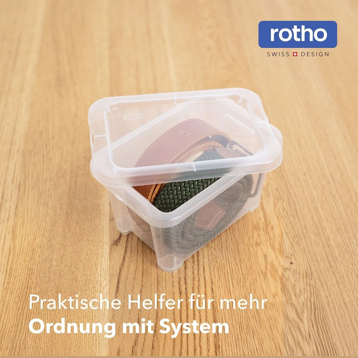 Rotho CORE Basic Box 1,2L 8er-Set, stapelbar, transparent, ideal für Ordnung 2