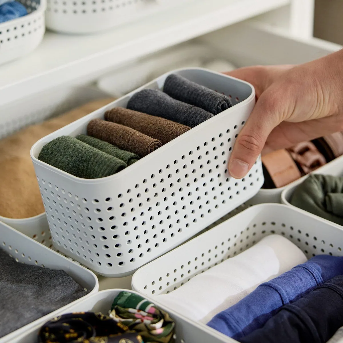 Rotho WOP Organizer Set 5er XS bis XL, modular und stapelbar für Schubladen 5