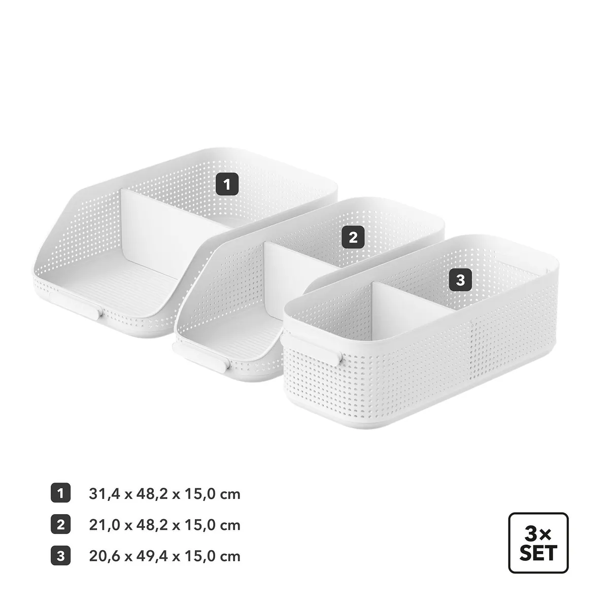 Rotho WOP Organizer Set, platzsparend, stapelbar, flexibel anpassbar 4