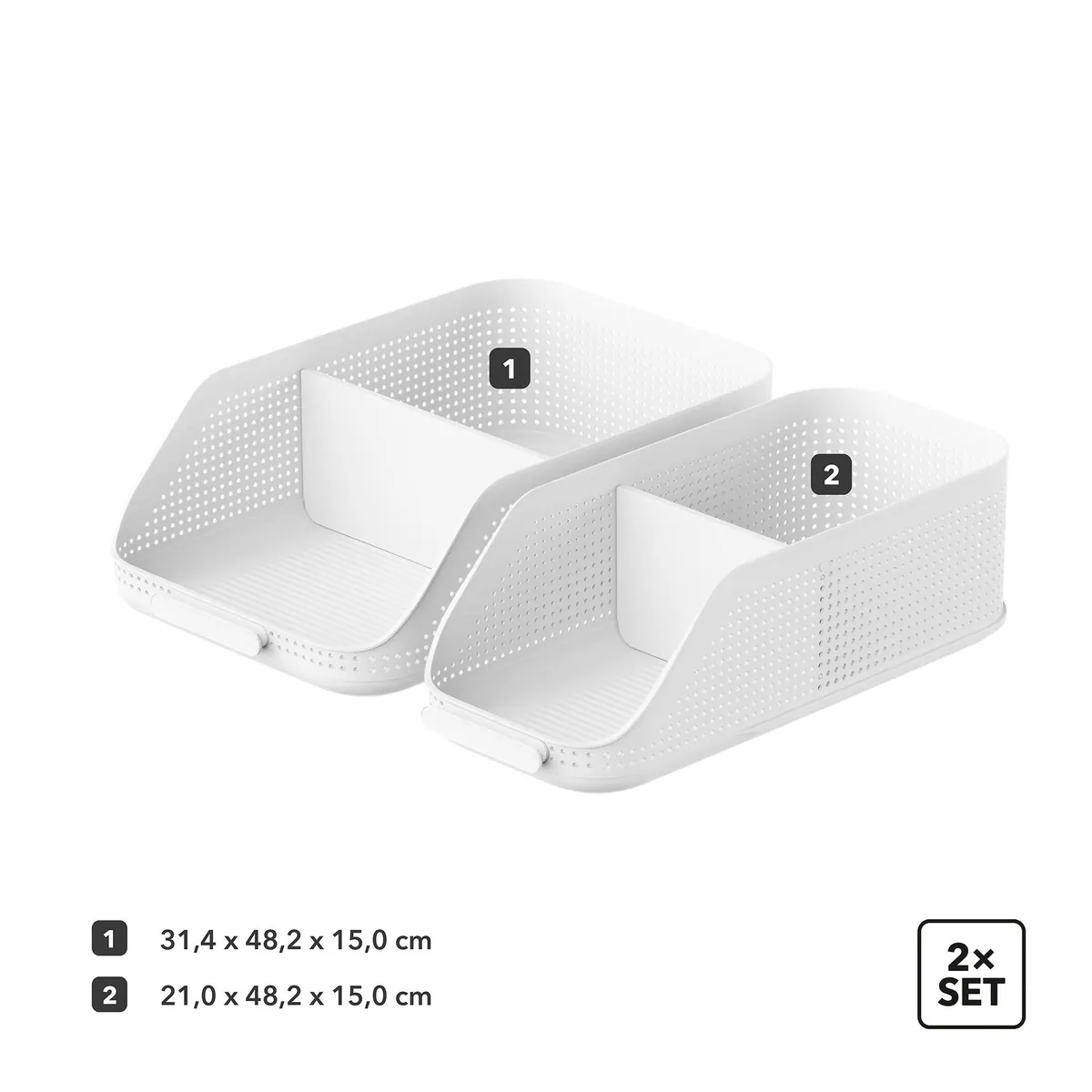 Rotho WOP Organizer Starter Set 2er, flexible Aufbewahrung für Schrank und Kommode 4