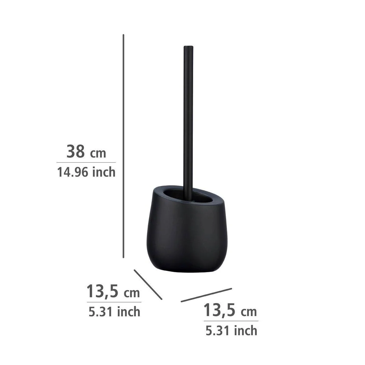 Wenko Badi WC-Garnitur, Keramik, modernes Design, hygienische Silikon-Borsten 3