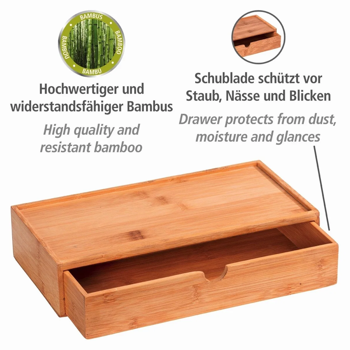 Wenko Terra Aufbewahrungsbox, inklusive Schublade, ideal für Bad und Küche 2