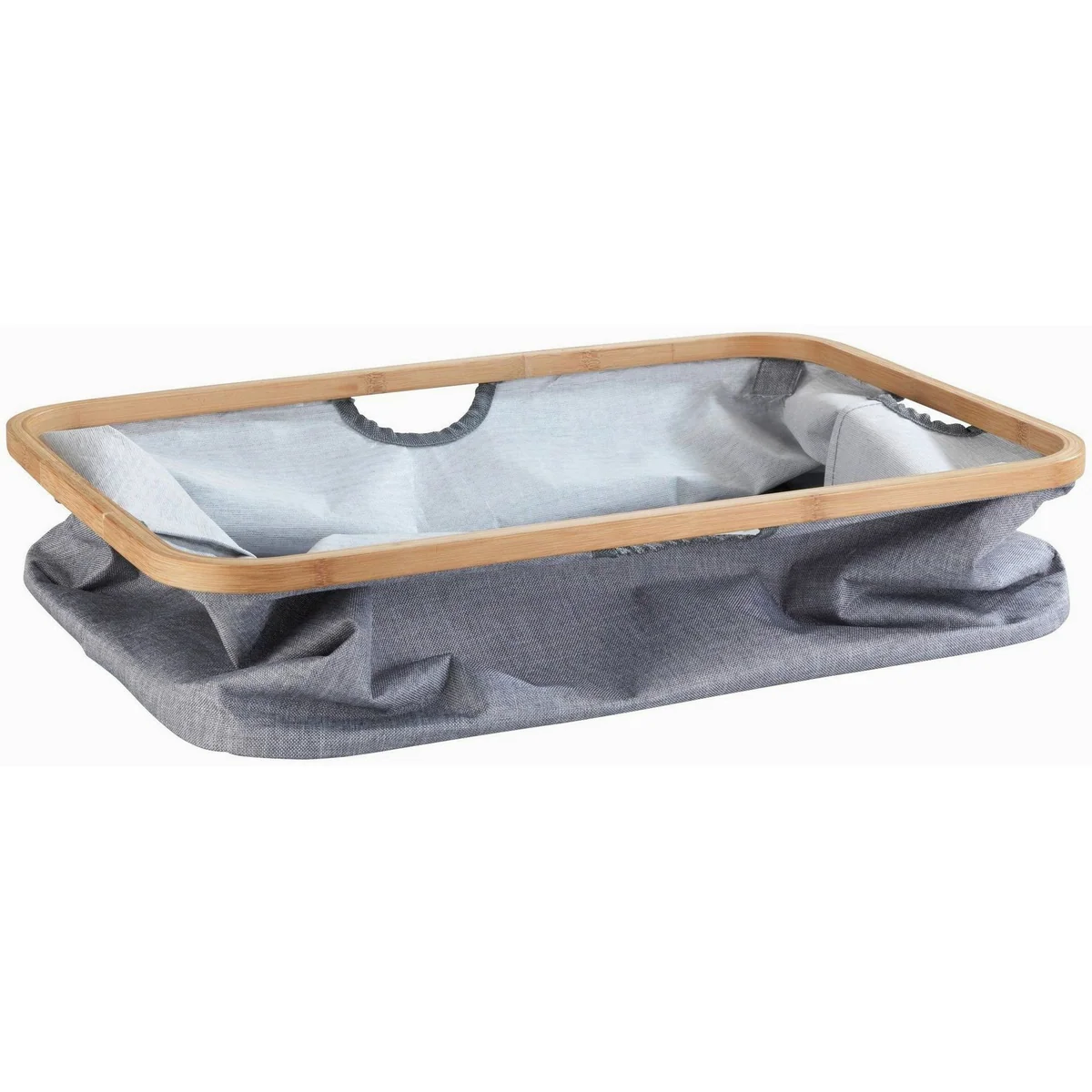 Wenko Wäschekorb Bahari, 50 Liter, stabiler Bambus-Rahmen, pflegeleichtes Polyester 5