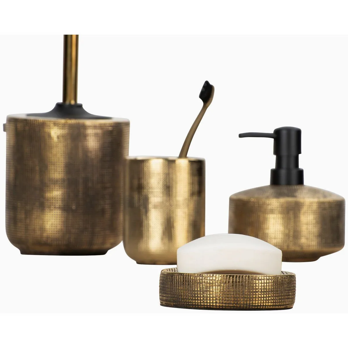 Wenko Rivara Badaccessoire-Set, edle goldene Oberfläche, 3-teilig 2