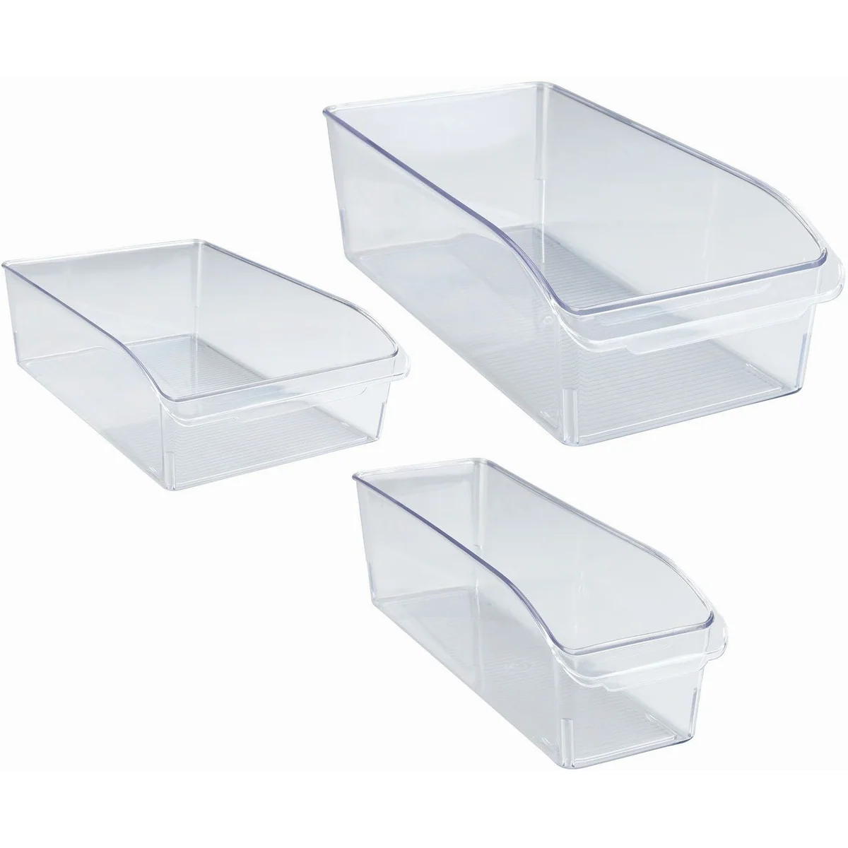 Wenko Kühlschrank-Organizer-Set, 3-teilig, transparente Boxen für Lebensmittel