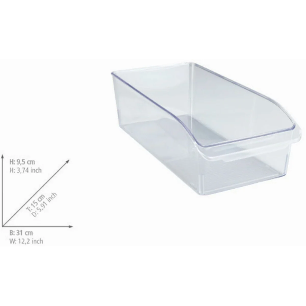 Wenko Kühlschrank-Organizer-Set, 3-teilig, transparente Boxen für Lebensmittel 5