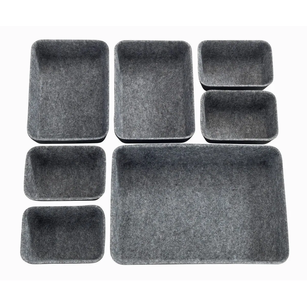 Wenko Organizer Set, 7 Teile, vielseitige Aufbewahrungsboxen für Schubladen
