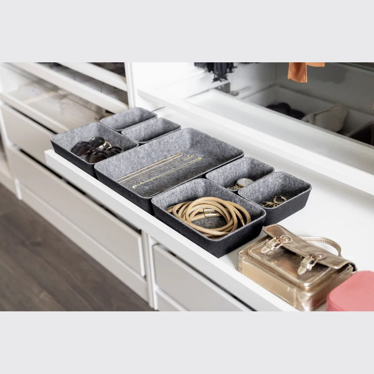 Wenko Organizer Set, 7 Teile, vielseitige Aufbewahrungsboxen für Schubladen 5