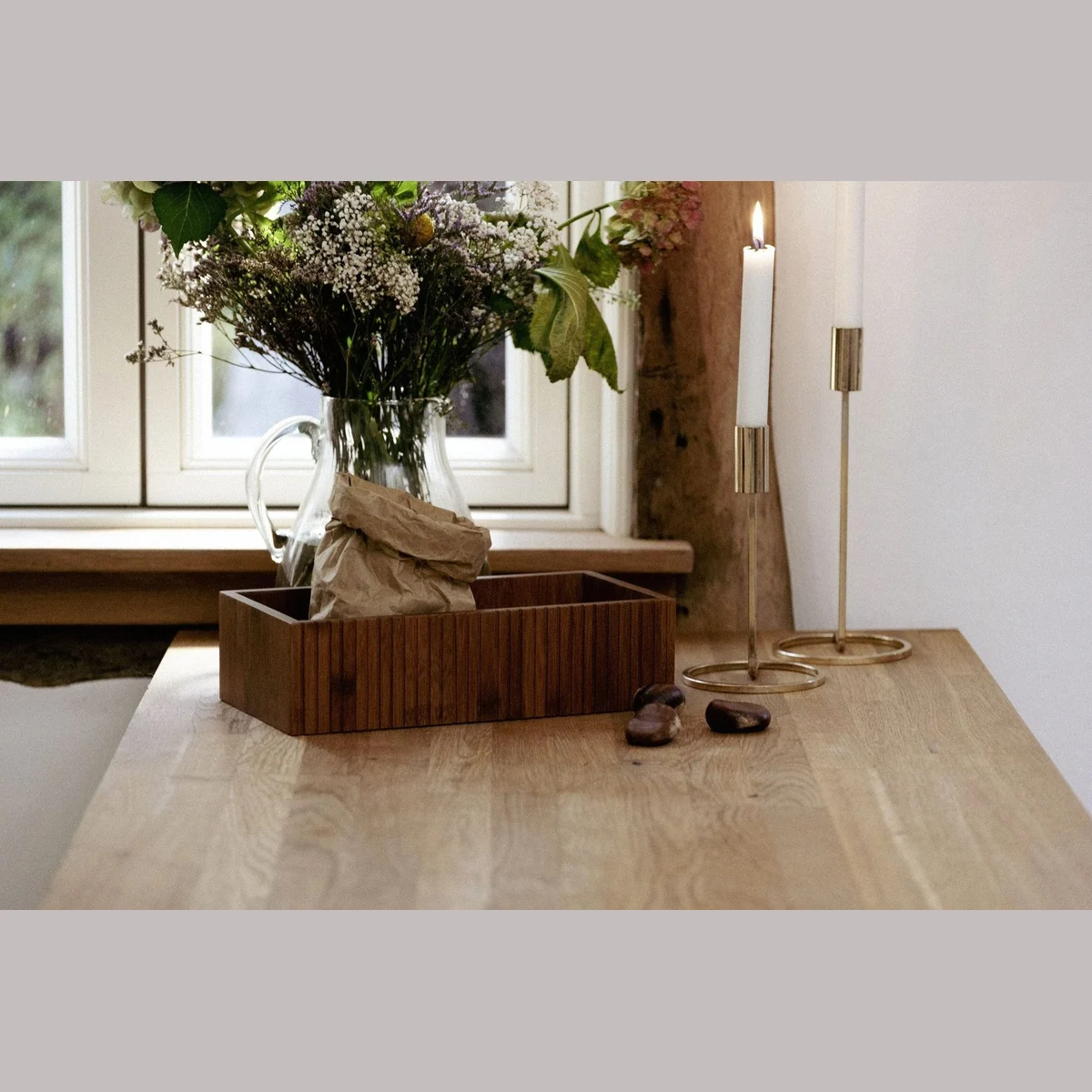 Wenko Mera Aufbewahrungsbox, 2er Set, aus geräuchertem Bambus, rustikales Design 2