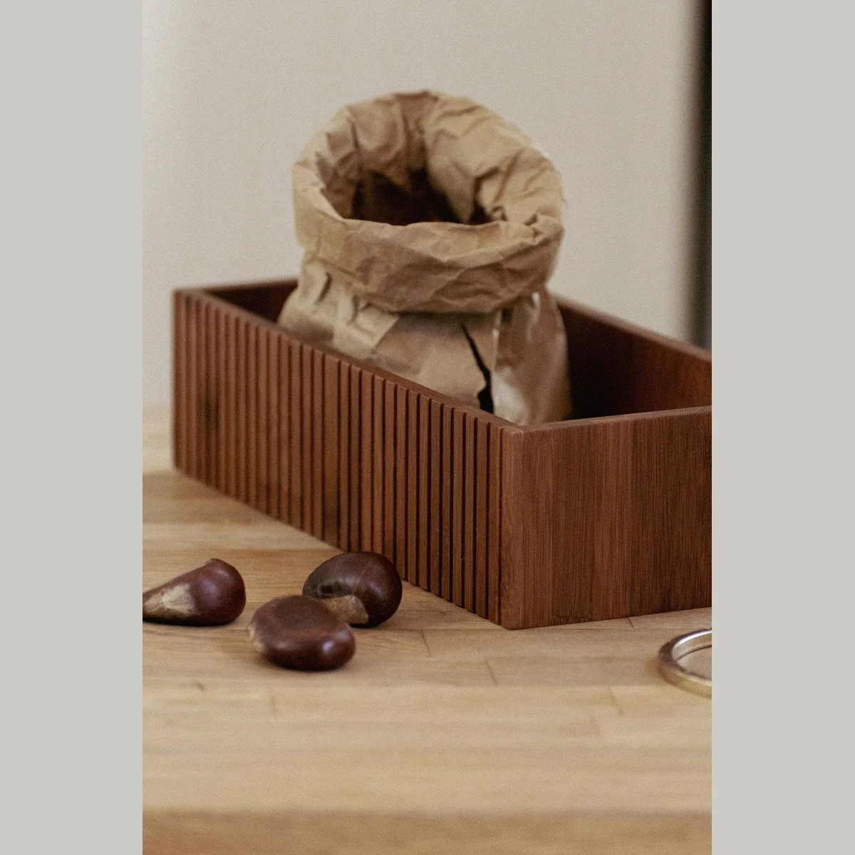 Wenko Mera Aufbewahrungsbox, 2er Set, aus geräuchertem Bambus, rustikales Design 5