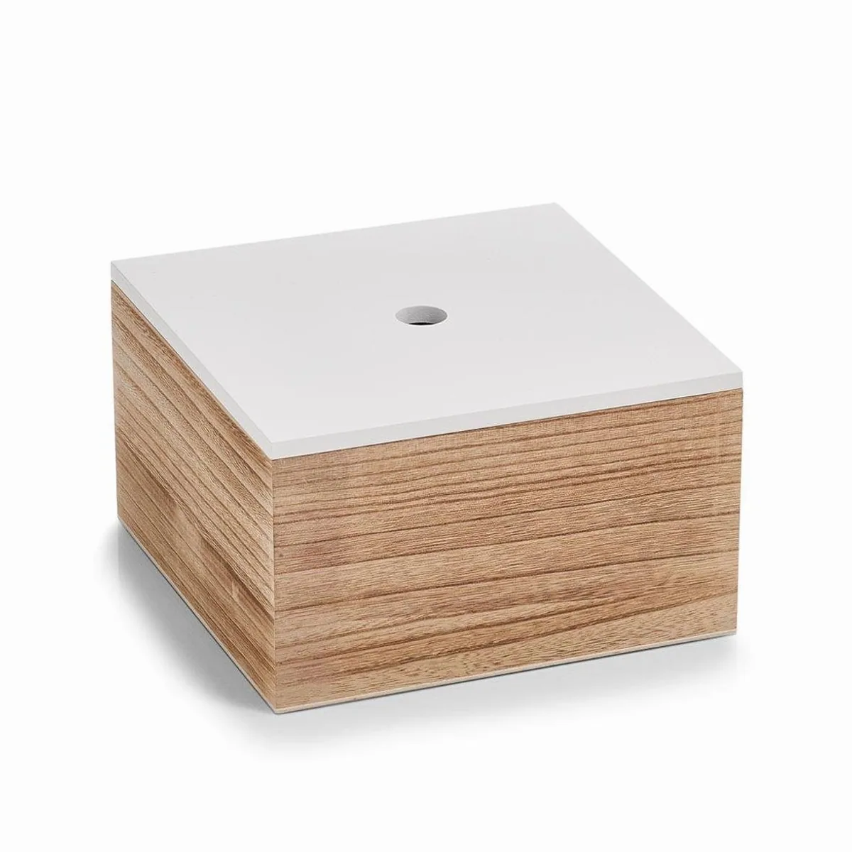 Zeller Aufbewahrungsboxen 3er Set, vielseitig und dekorativ — Holz, weiß/natur 3
