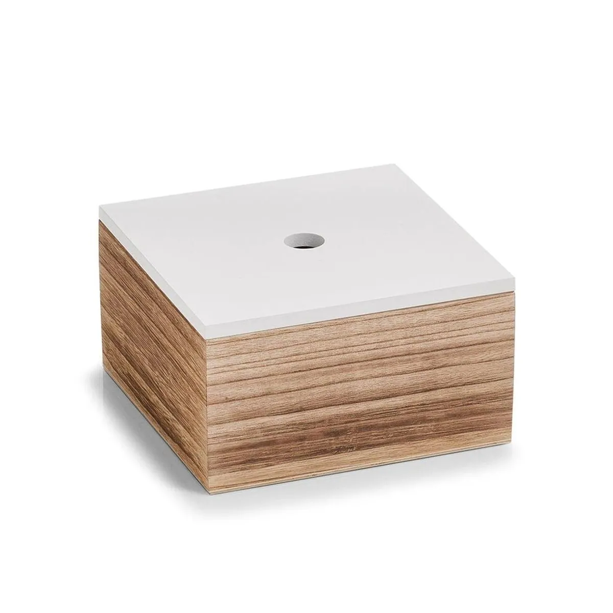 Zeller Aufbewahrungsboxen 3er Set, vielseitig und dekorativ — Holz, weiß/natur 4