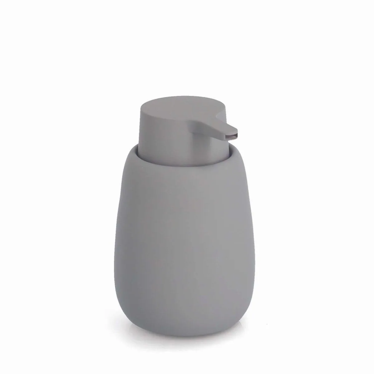 Zeller Badaccessoire-Set 6-teilig, stilvolle Riffelstruktur aus Keramik, grau 2