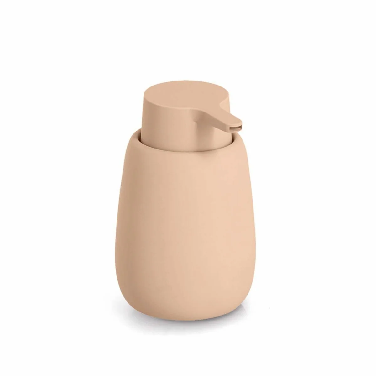 Zeller Badaccessoire-Set 6-teilig, Keramik, Mandel — stilvolle Riffelstruktur, hygienische Nutzung, zeitloses Design 2