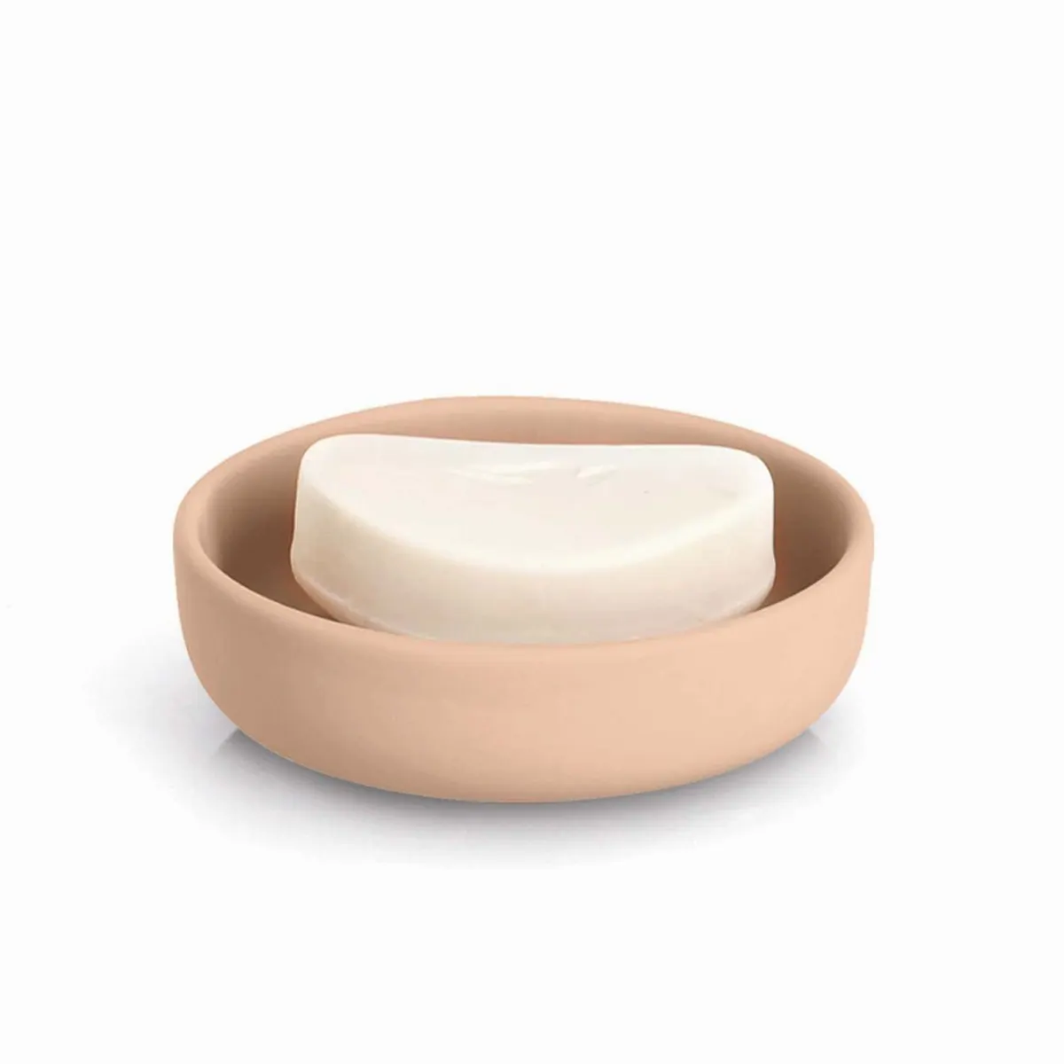 Zeller Badaccessoire-Set 6-teilig, Keramik, Mandel — stilvolle Riffelstruktur, hygienische Nutzung, zeitloses Design 5
